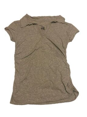 No Boundaries Original Women’s Medium Grey Short Sleeve T-Shirt with Collar